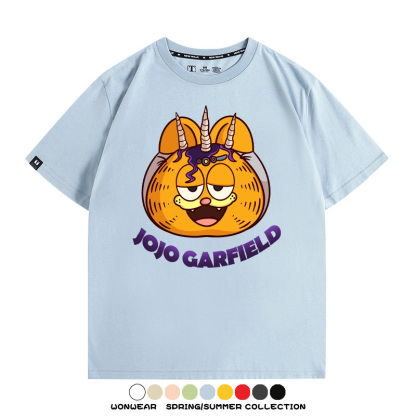 加菲貓聯名JOJO的奇妙冒險周邊短袖T恤