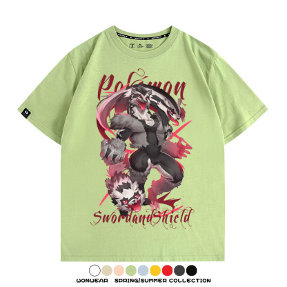 精靈寶可夢劍盾聯名 親子情侶裝寬鬆短袖T