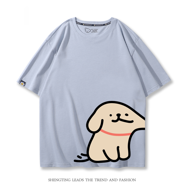 線條小狗 2024親子情侶男女同款 T恤