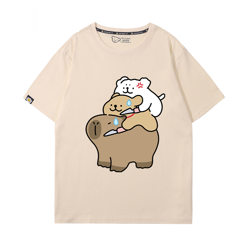 卡皮巴拉 2024親子情侶男女同款 T恤