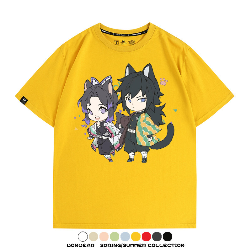 鬼滅之刃動漫周邊聯名  親子情侶裝寬鬆短袖T