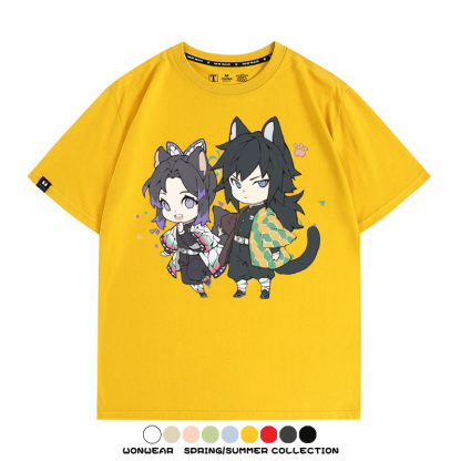 鬼滅之刃動漫周邊聯名  親子情侶裝寬鬆短袖T