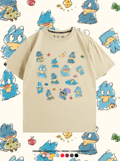精靈寶可夢小卡比獸任天堂遊戲周邊情侶短袖T恤純棉上衣寬鬆百搭