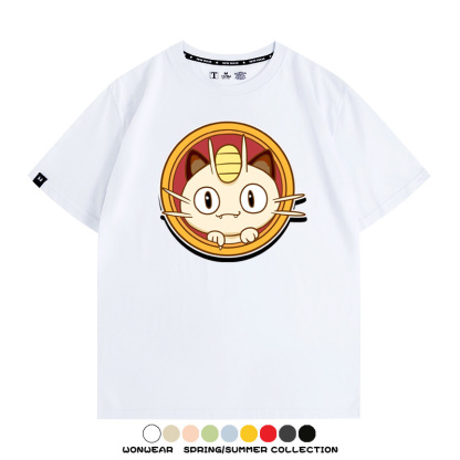 寶可夢卡通可愛頭像合集 親子情侶寬鬆短袖T