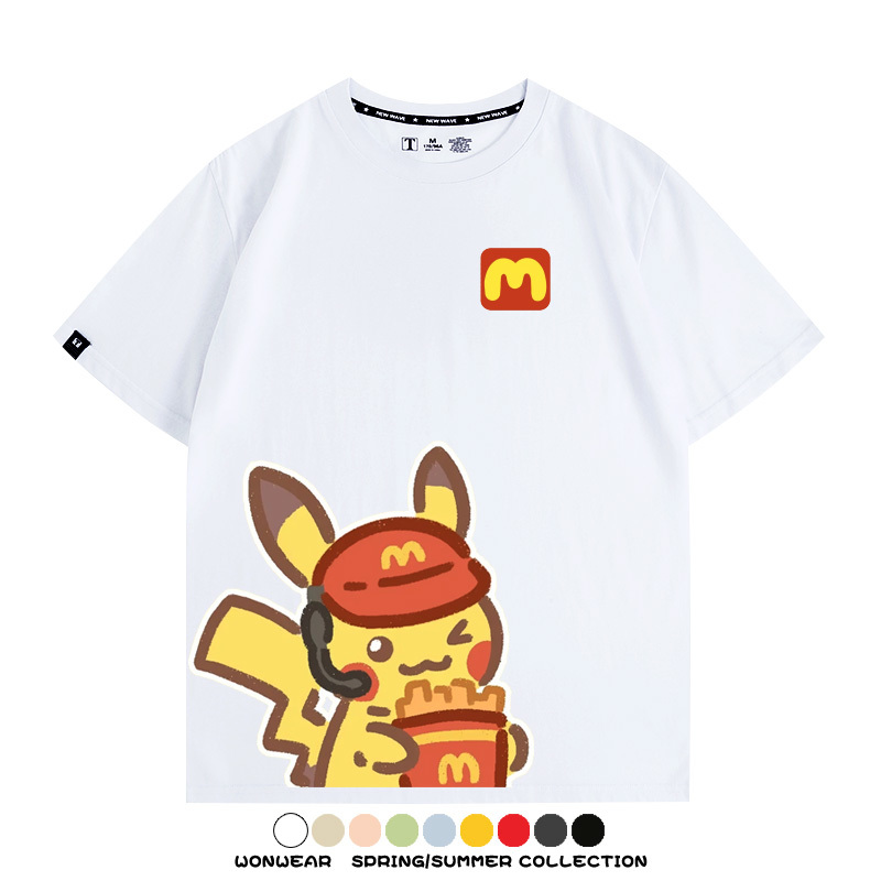 寶可夢聯動麥當勞 親子情侶裝寬鬆短袖T