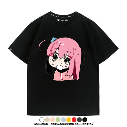 孤獨搖滾後藤一里動漫周邊短袖T恤
