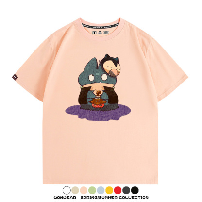 精靈寶可夢小卡比獸任天堂遊戲周邊情侶短袖T恤純棉上衣寬鬆百搭