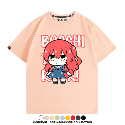 Q版孤獨搖滾 親子情侶裝寬鬆短袖T