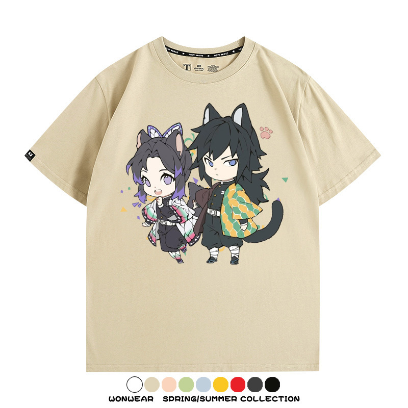 鬼滅之刃動漫周邊聯名  親子情侶裝寬鬆短袖T