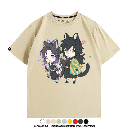 鬼滅之刃動漫周邊聯名  親子情侶裝寬鬆短袖T