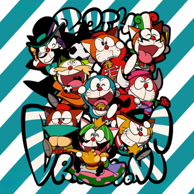 哆啦A夢動漫周邊聯名 親子情侶裝寬鬆短袖T