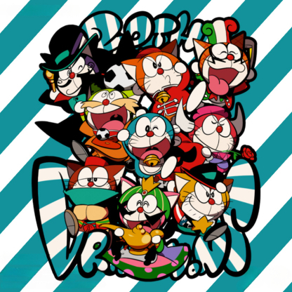 哆啦A夢動漫周邊聯名 親子情侶裝寬鬆短袖T