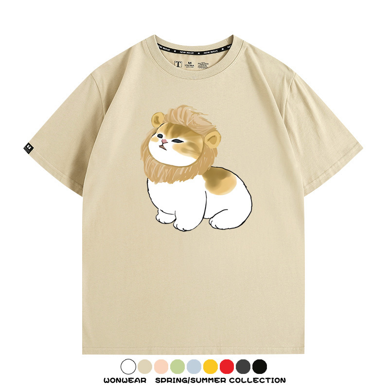 貓貓COS獅子 親子情侶裝寬鬆短袖T