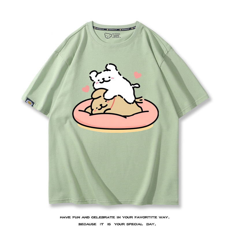 線條小狗 2024親子情侶男女同款 T恤