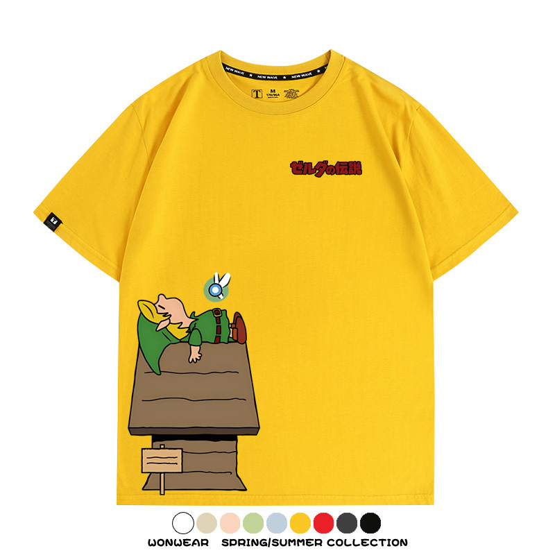 薩爾達史努比聯動 親子情侶裝寬鬆短袖T