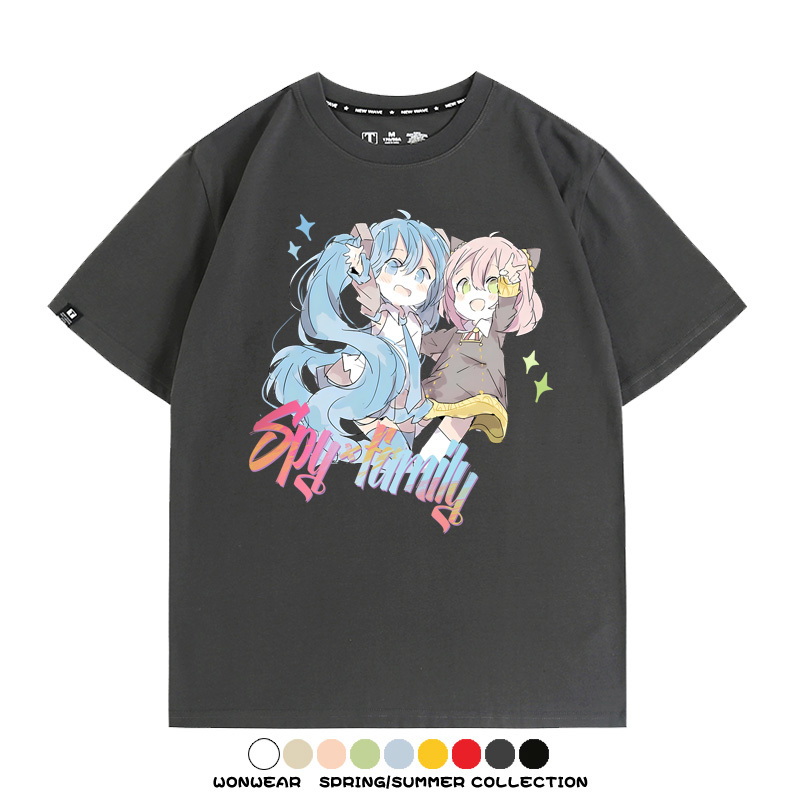 間諜家家酒聯動初音未來 親子情侶裝寬鬆短袖T