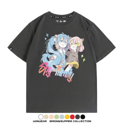 間諜家家酒聯動初音未來 親子情侶裝寬鬆短袖T