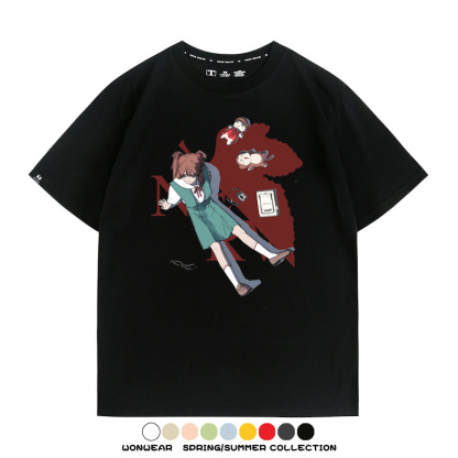 EVA新世紀福音戰士動漫明日香潮牌聯名短袖純棉T恤夏季情侶寬鬆上衣