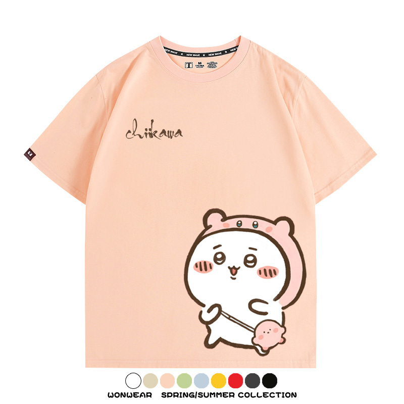 Chiikawa吉伊卡哇卡通烏薩奇COS星之卡比聯動短袖純棉T恤夏季寬鬆