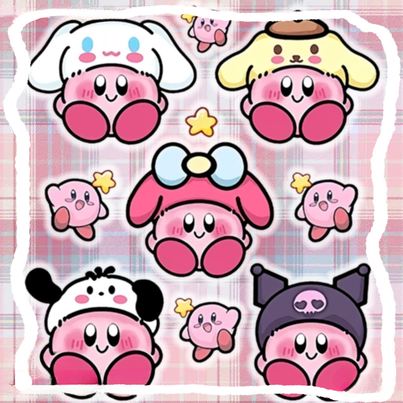 三麗鷗星之卡比聯名 親子情侶裝寬鬆短袖T