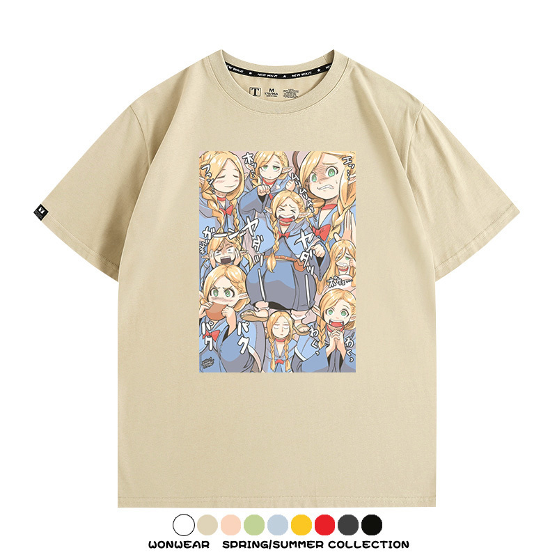 迷宮飯精靈瑪露希爾 親子情侶裝寬鬆短袖T