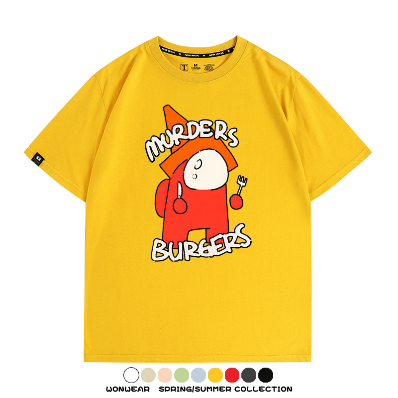 孤獨搖滾動漫山田涼同款卡通印花短袖二次元周邊T恤夏季純棉百搭