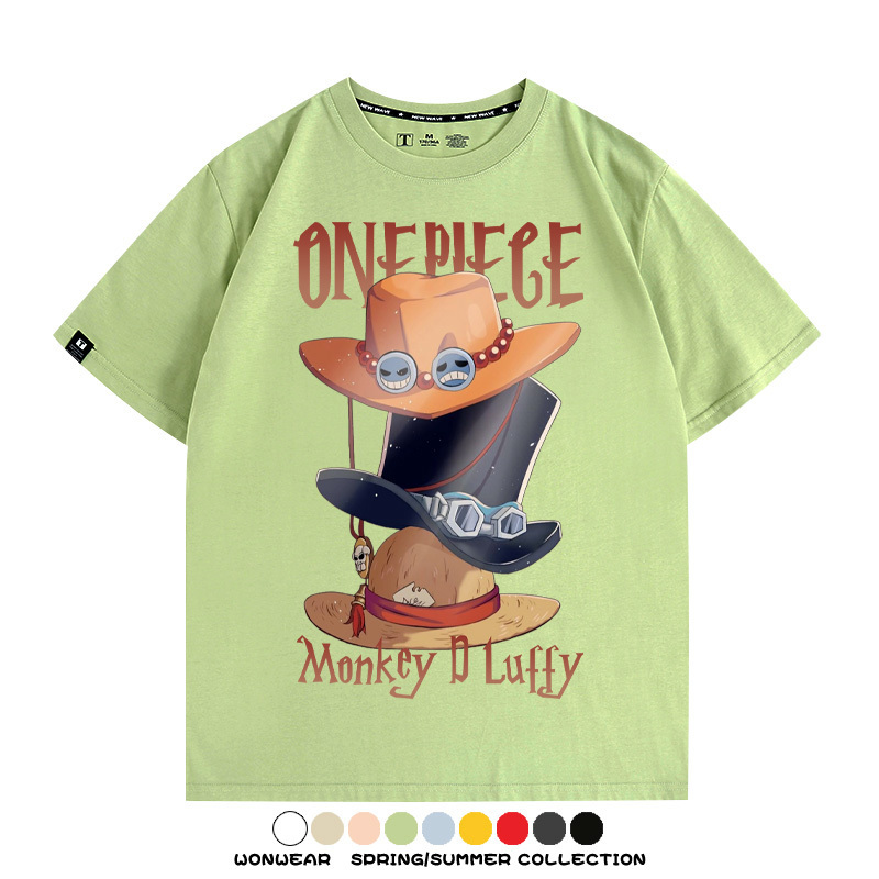 航海王路飛薩博艾斯聯名 親子情侶裝寬鬆短袖T