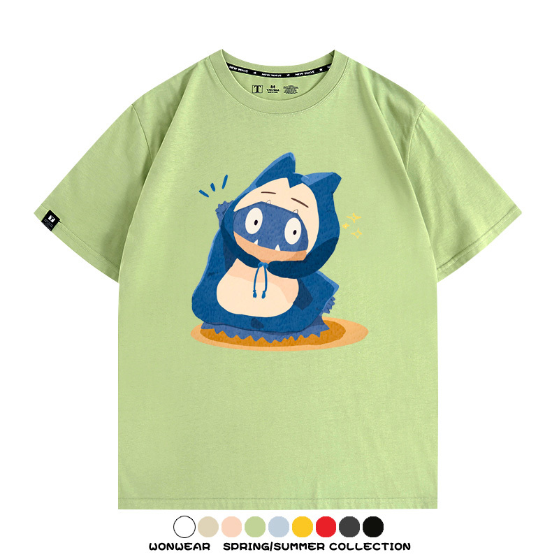 精靈寶可夢小卡比獸任天堂遊戲周邊情侶短袖T恤純棉上衣寬鬆百搭