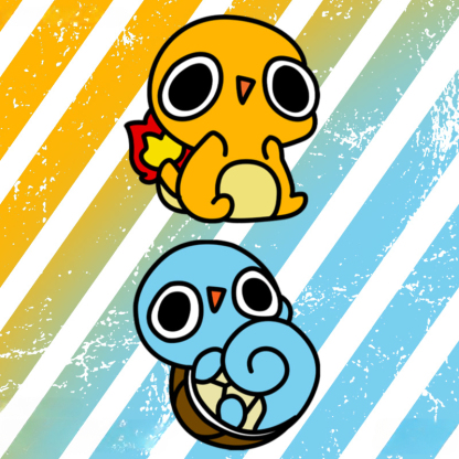 精靈寶可夢小火龍傑尼龜 親子情侶裝寬鬆短袖T