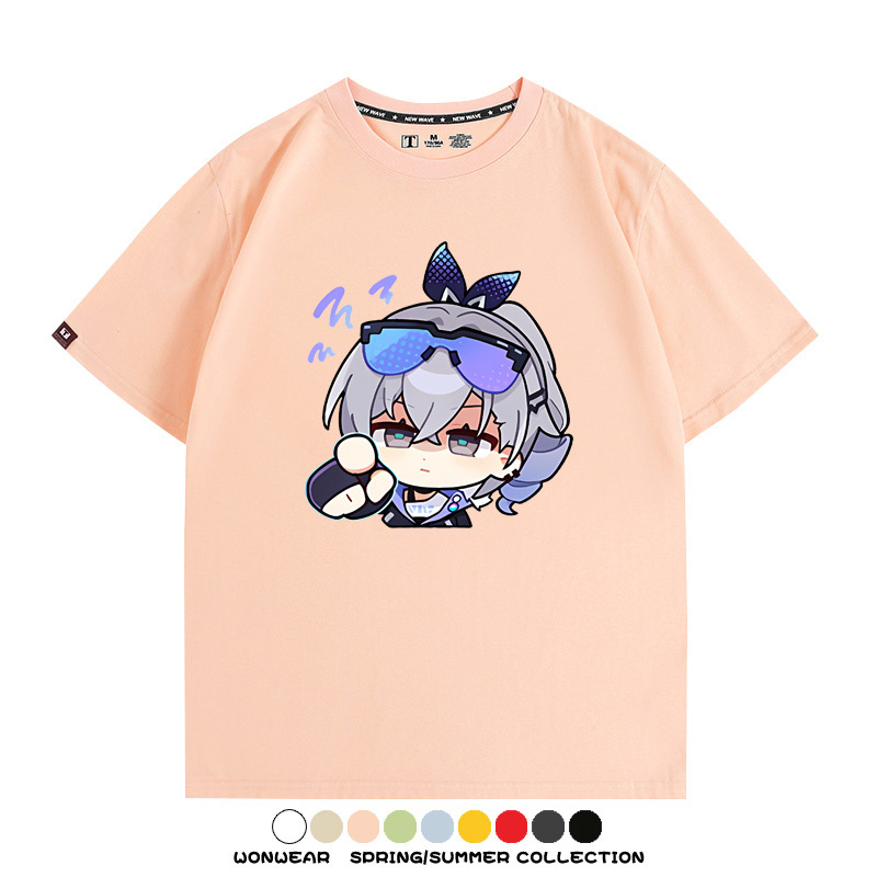 崩壞:星穹鐵道銀狼小姐 親子情侶寬鬆短袖T