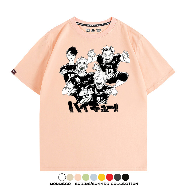 排球少年動漫周邊短袖T恤