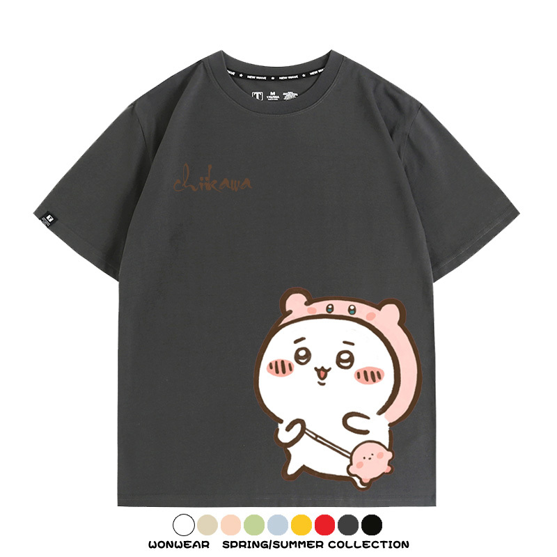 Chiikawa吉伊卡哇卡通烏薩奇COS星之卡比聯動短袖純棉T恤夏季寬鬆