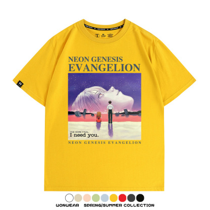 新世紀福音戰士EVAT恤潮牌二次元COS周邊短袖夏季男純棉寬鬆休閒