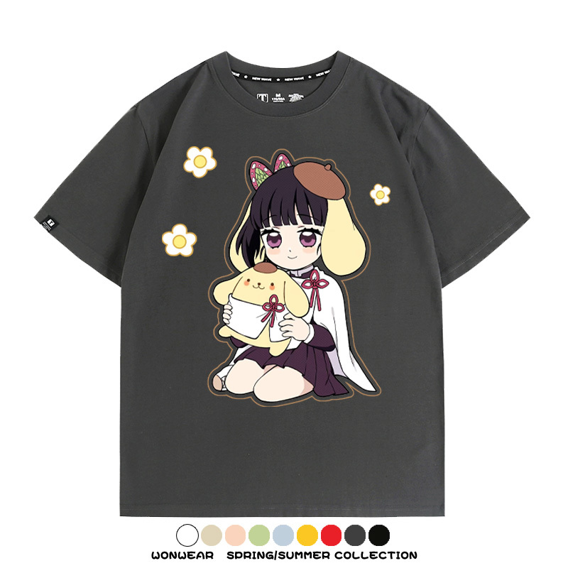 鬼滅之刃聯名三麗鷗 親子情侶裝寬鬆短袖T