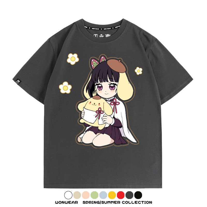 鬼滅之刃聯名三麗鷗 親子情侶裝寬鬆短袖T