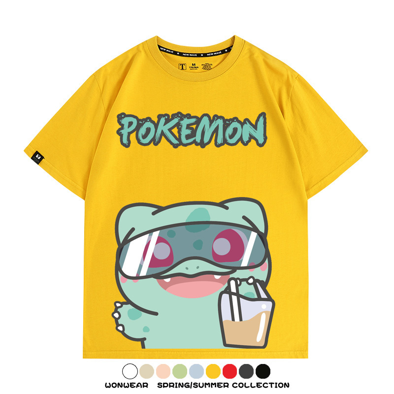 寶可夢飲茶先啦 親子情侶寬鬆短袖T