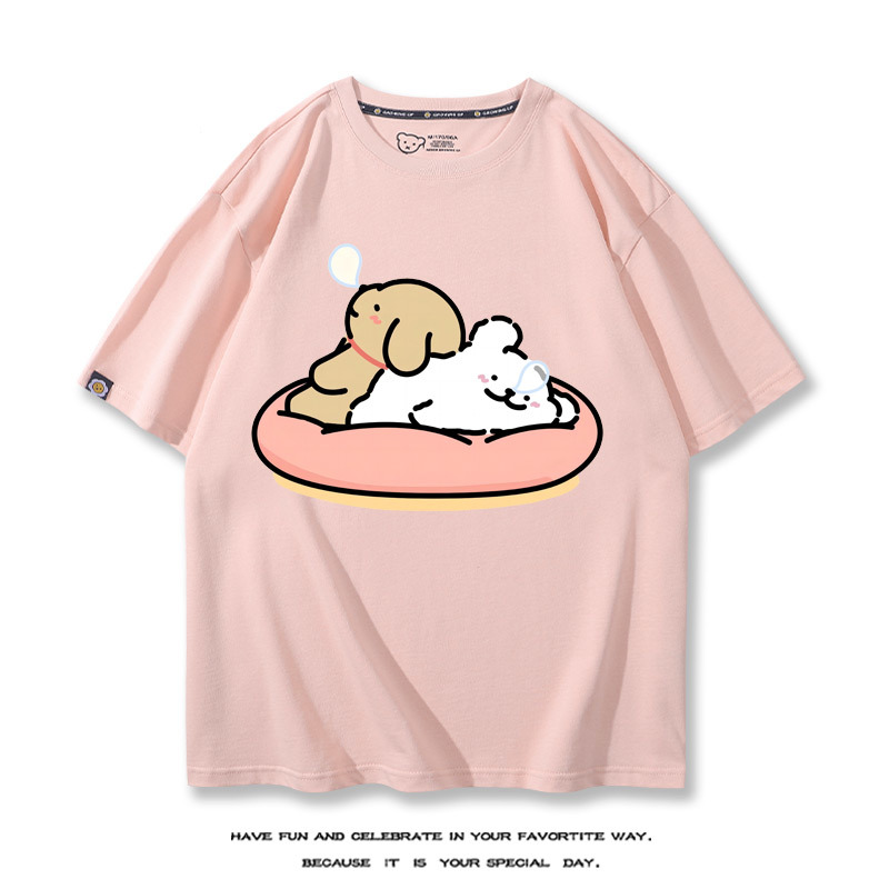 線條小狗 2024親子情侶男女同款 T恤