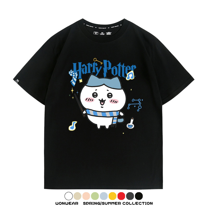 Chiikawa聯動哈利波特 親子情侶裝寬鬆短袖T