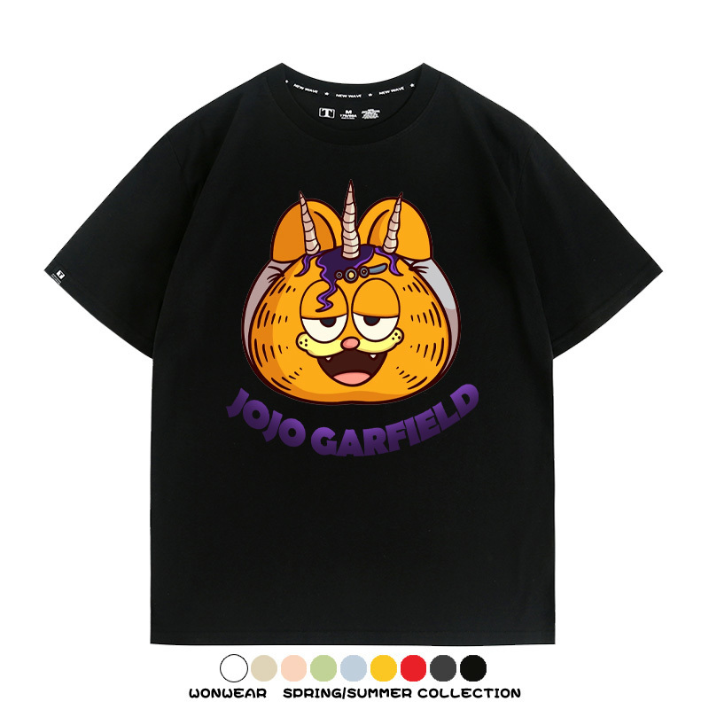 加菲貓聯名JOJO的奇妙冒險周邊短袖T恤