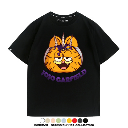 加菲貓聯名JOJO的奇妙冒險周邊短袖T恤