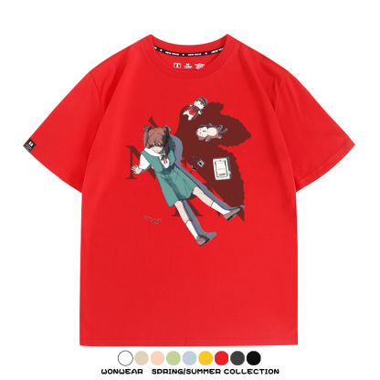 EVA新世紀福音戰士動漫明日香潮牌聯名短袖純棉T恤夏季情侶寬鬆上衣