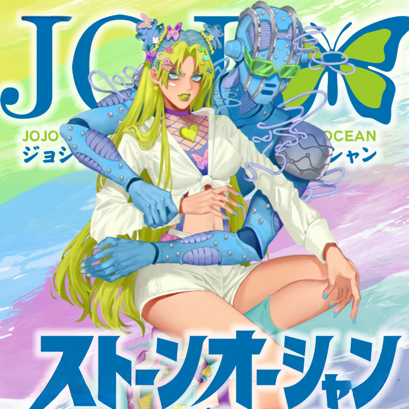 JOJO的奇妙冒險石之海動漫周邊短袖T恤