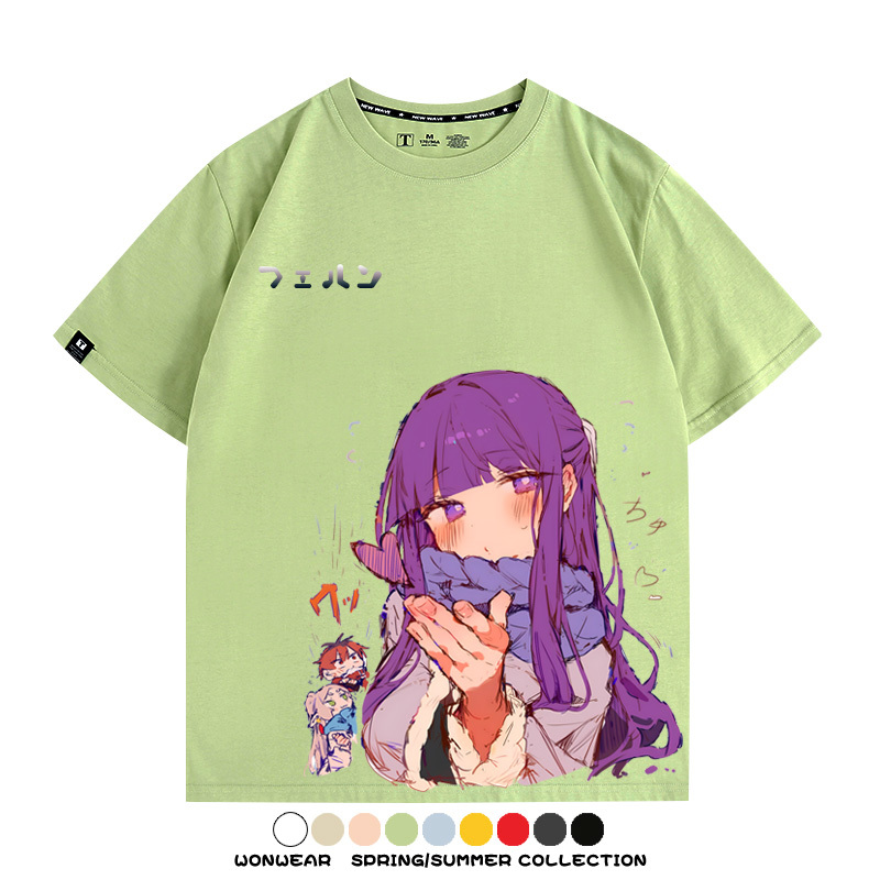 葬送的芙莉蓮卡通動漫菲倫可愛情侶周邊二次元短袖夏季純棉T恤衫