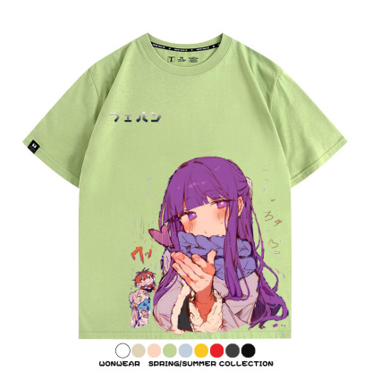 葬送的芙莉蓮卡通動漫菲倫可愛情侶周邊二次元短袖夏季純棉T恤衫