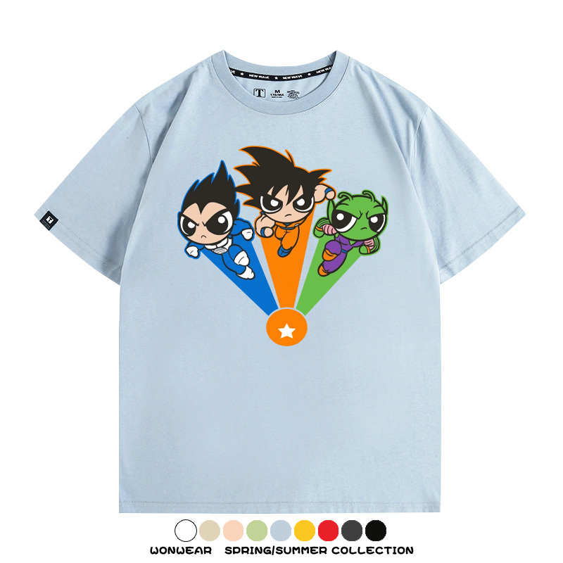 七龍珠飛天小女警聯名 親子情侶裝寬鬆短袖T