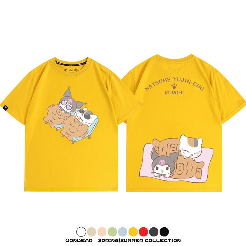 夏目友人帳聯名三麗鷗 親子情侶寬鬆短袖T