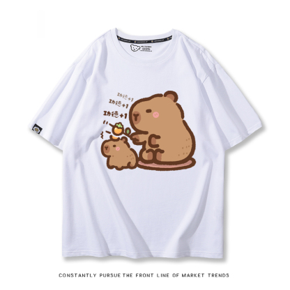 卡皮巴拉 2024親子情侶男女同款 T恤