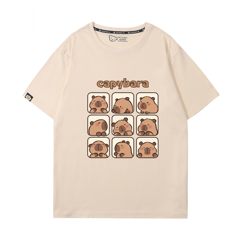 卡皮巴拉 2024親子情侶男女同款 T恤