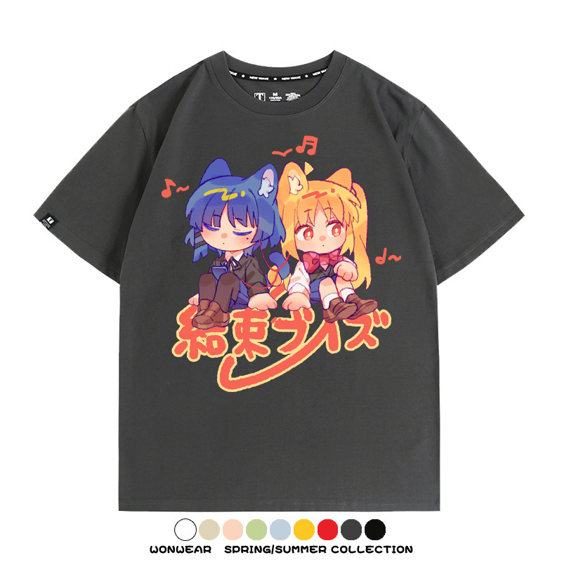 Q版孤獨搖滾後藤一里 親子情侶裝寬鬆短袖T