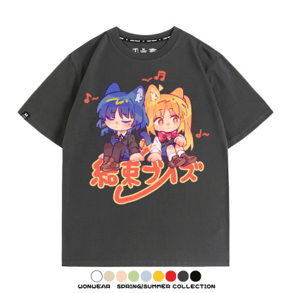 Q版孤獨搖滾後藤一里 親子情侶裝寬鬆短袖T